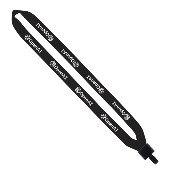 3/4" Polyester Lanyard with Non-Swivel Plastic Hook 100
