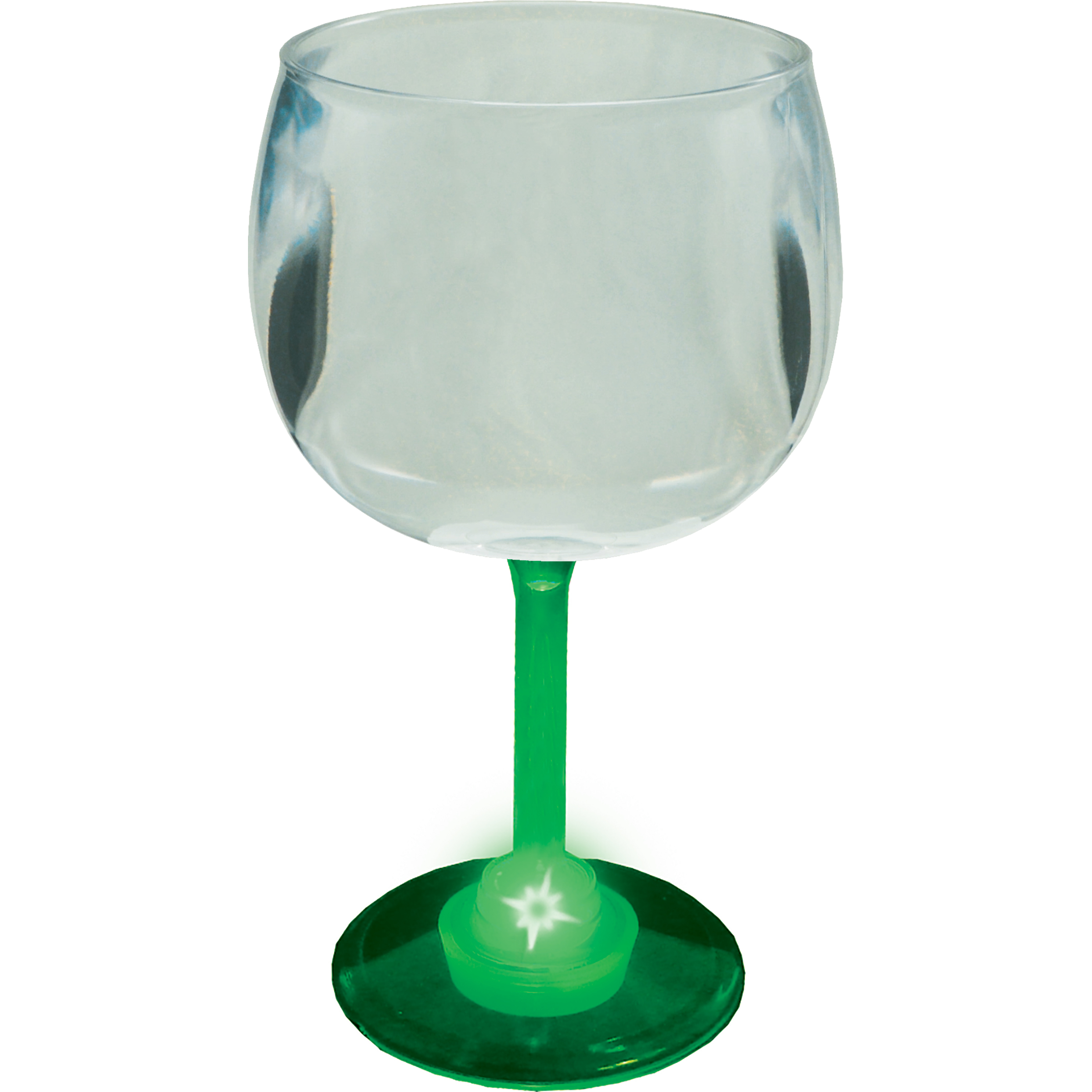 12oz Light Up Standard Stem Plastic Wine Goblet 13