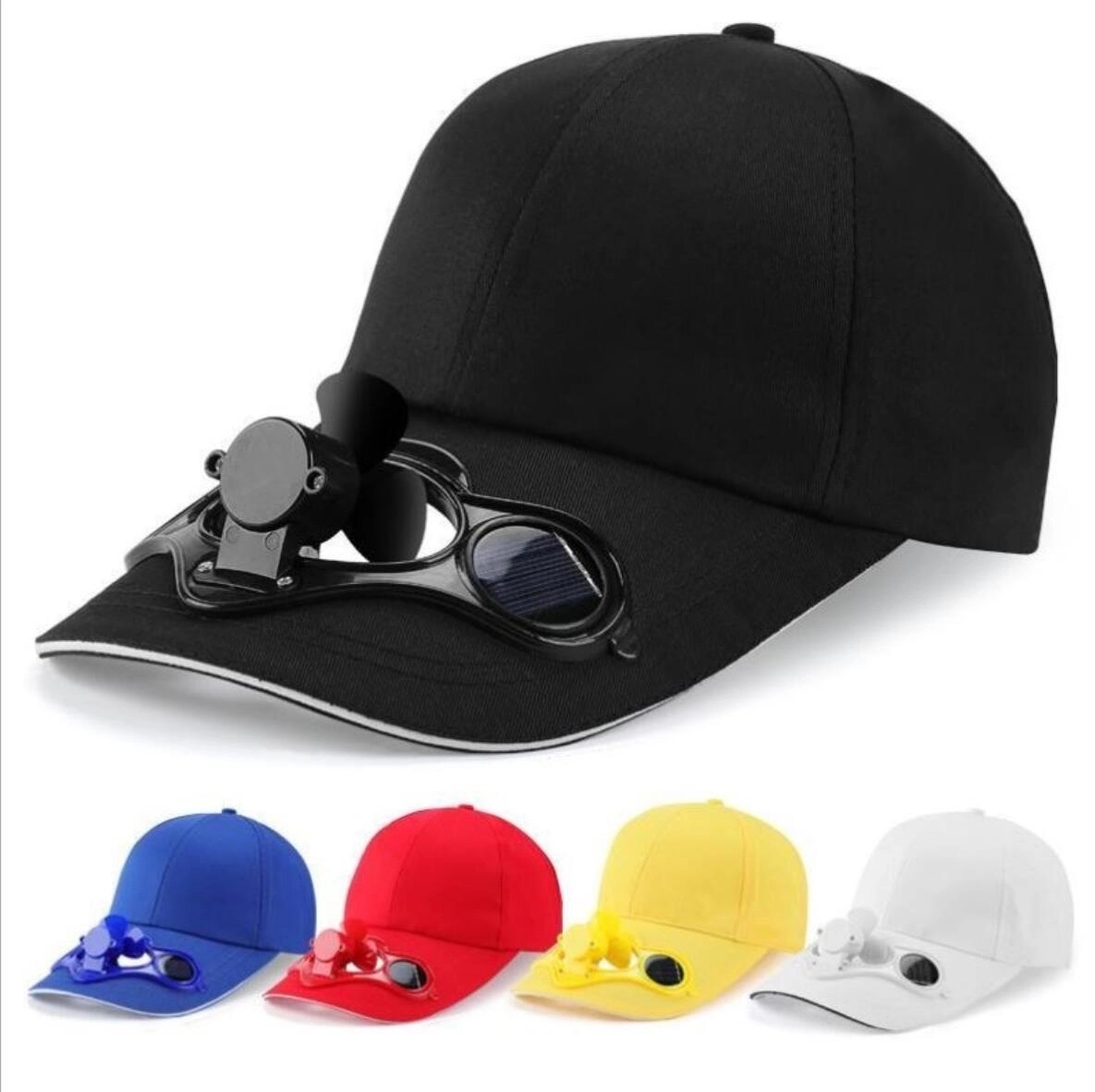 Solar Power Cooling Fan Baseball Cap 1
