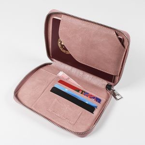 PU Leather Zipper Travel RFID Blocking Passport Case 3