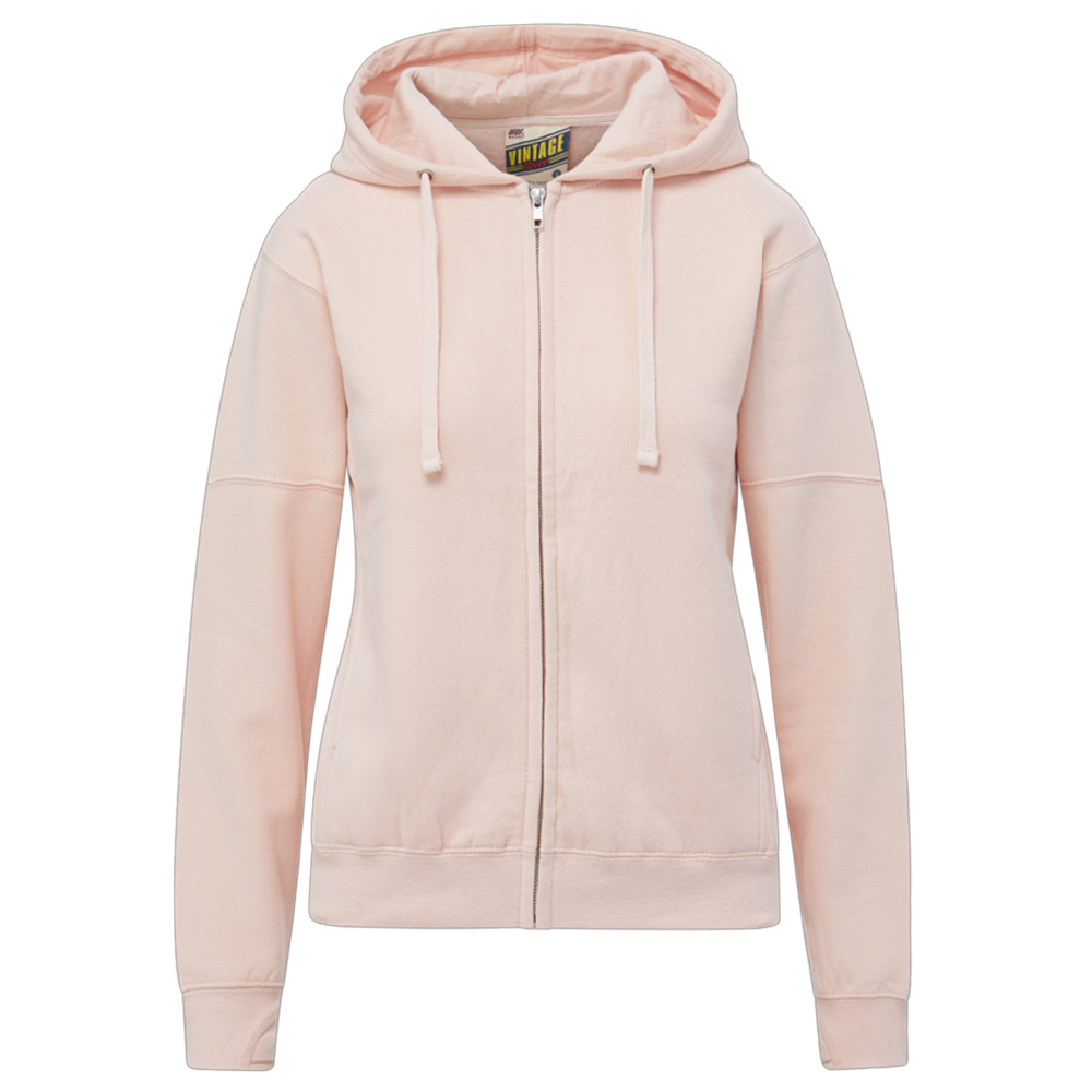 Vintage Fleece Ladies Sueded Full-Zip Hoodie