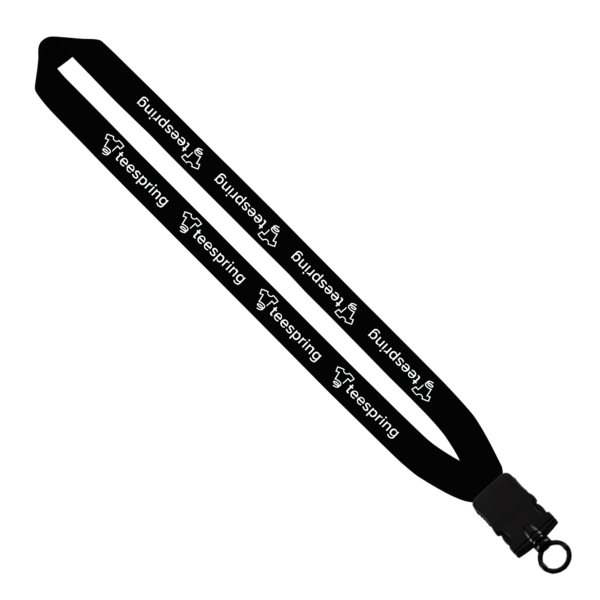 1" Cotton Lanyard with Plastic Snap-Buckle Release & O-Ring 14