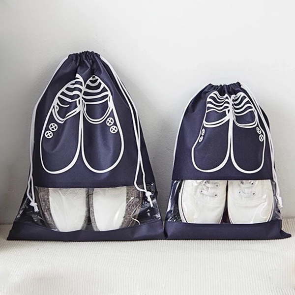 Non Woven Drawstring Bag With Clear Window 4