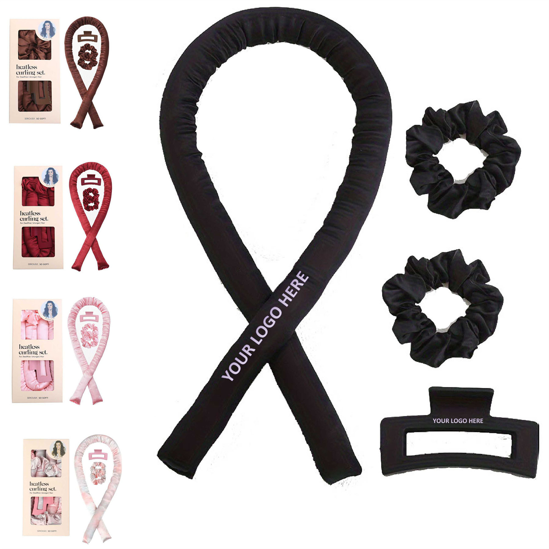 Satin Heatless Curling Set 2