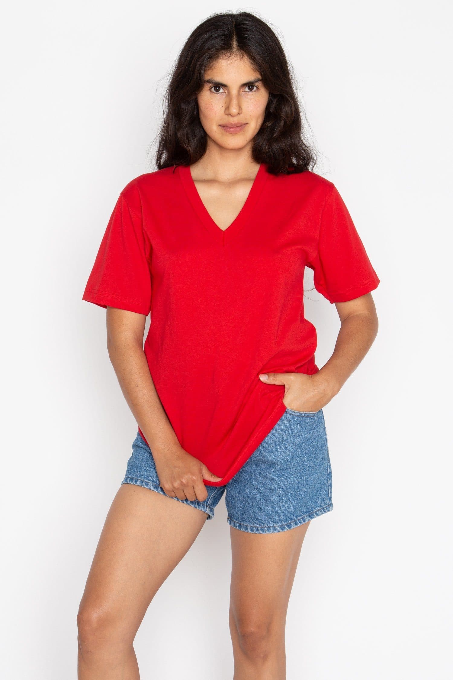 4.3 OZ FINE JERSEY V-NECK 4