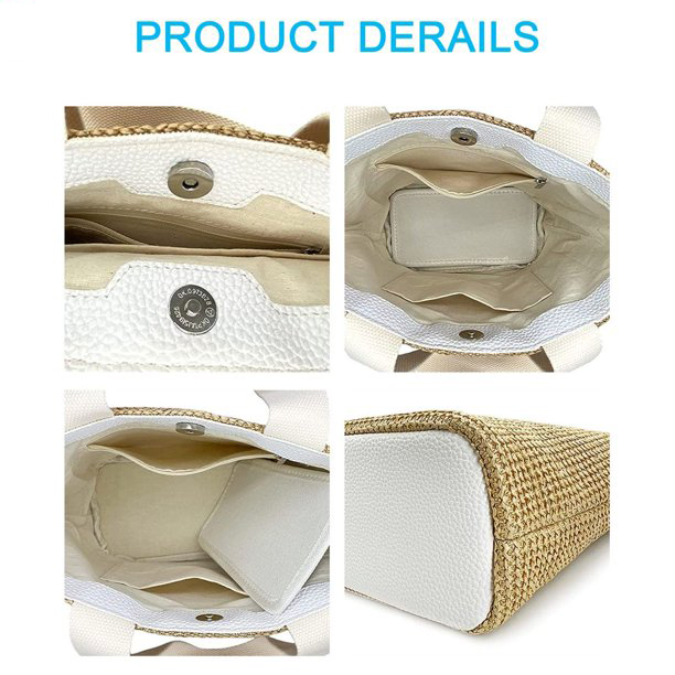 Summer Straw Woven Tote Bag 3