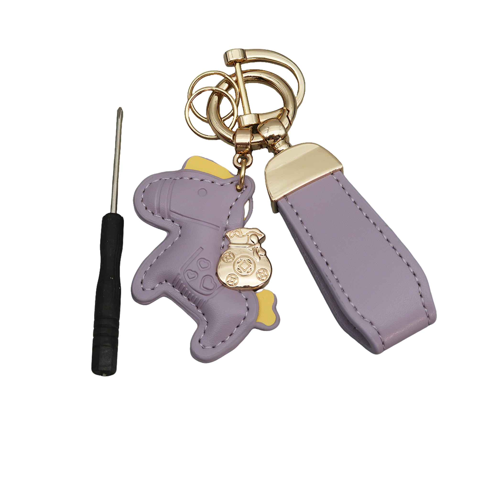 Polyurethane Pony Figure Key Ring With Strap 6.7" Length 43