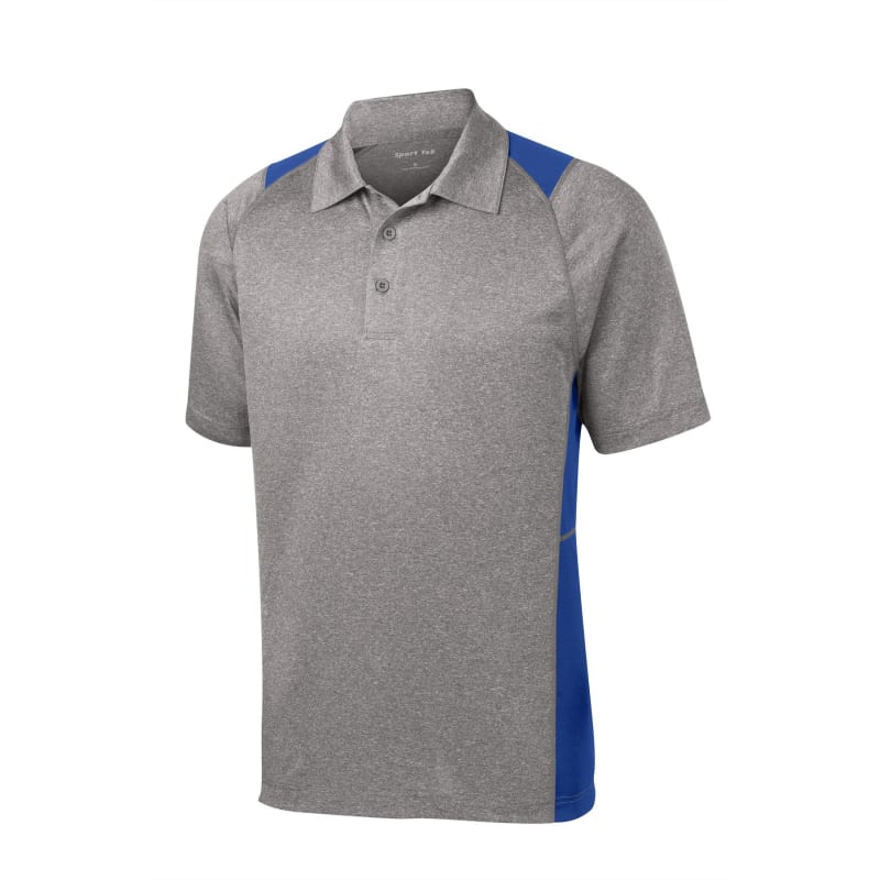 Sport-Tek Heather Colorblock Contender Polo. 34