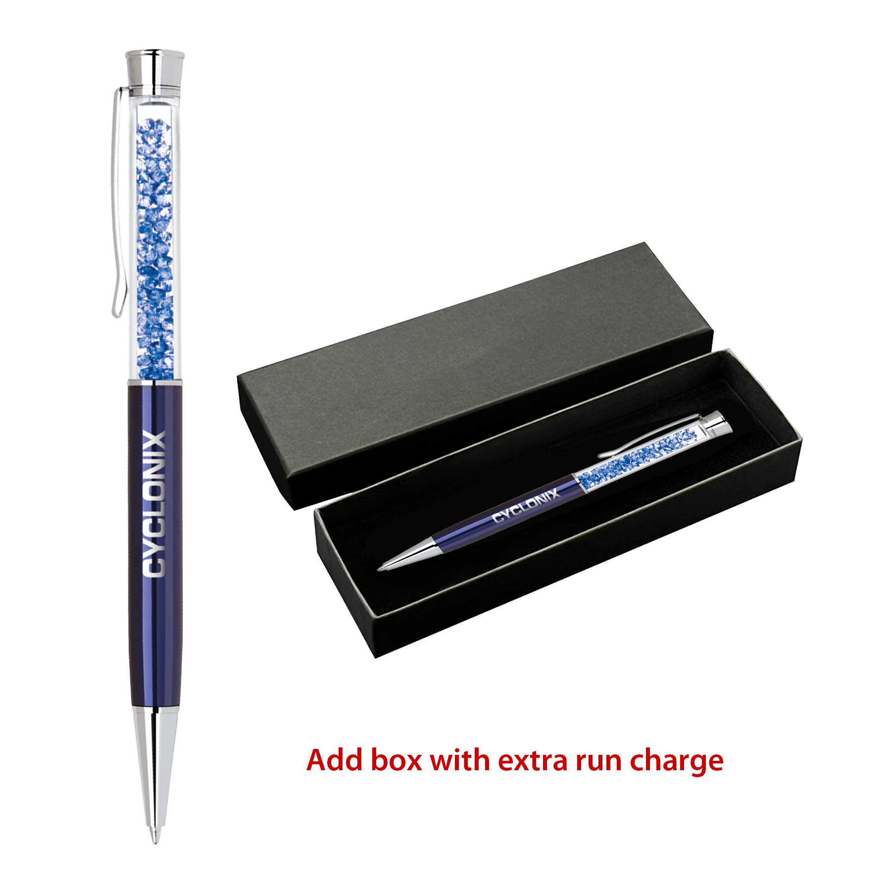 Elegant brass pen with matching crystals and barrel colors 7