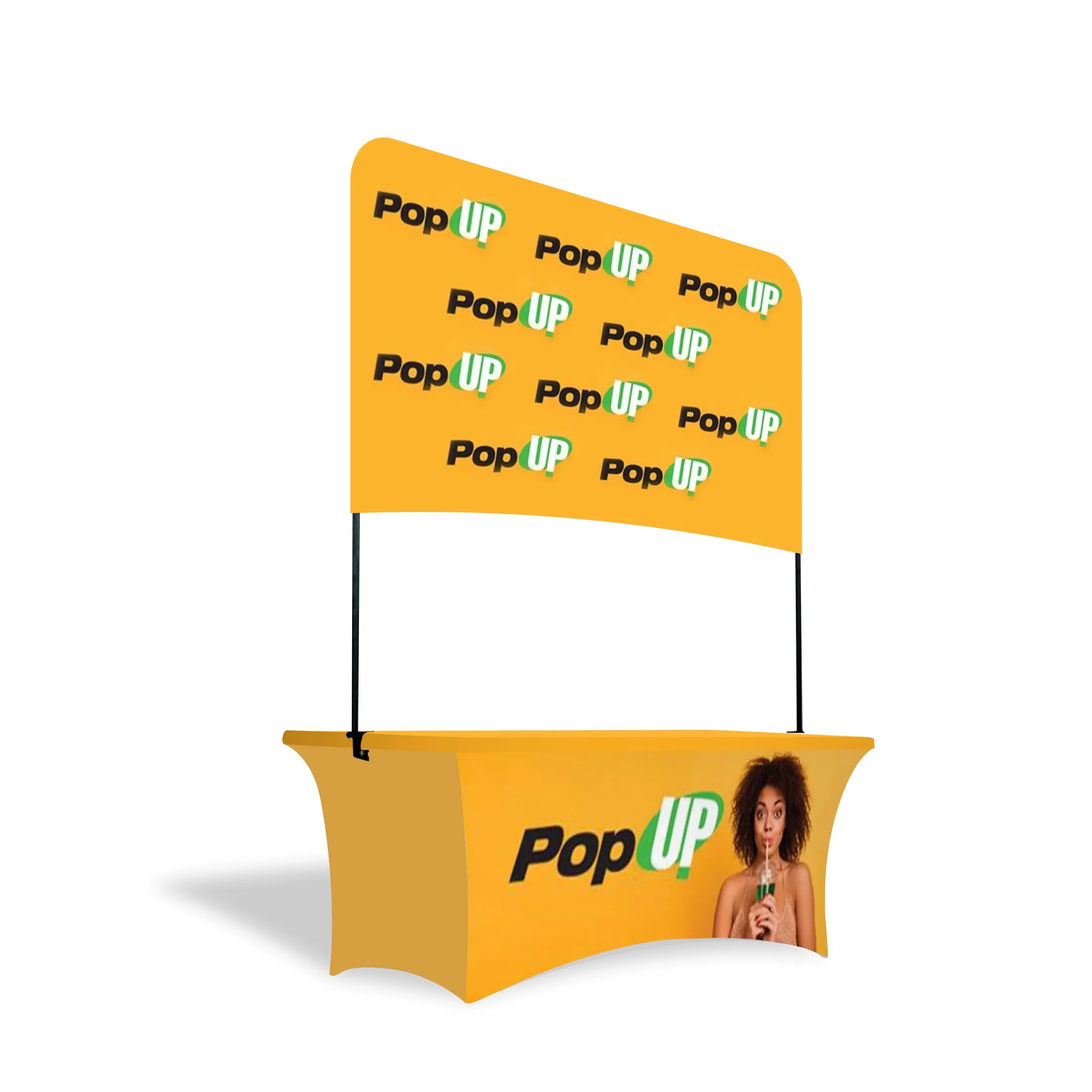 Overhead 6' Top Display w/ Open Back Table Cover 4