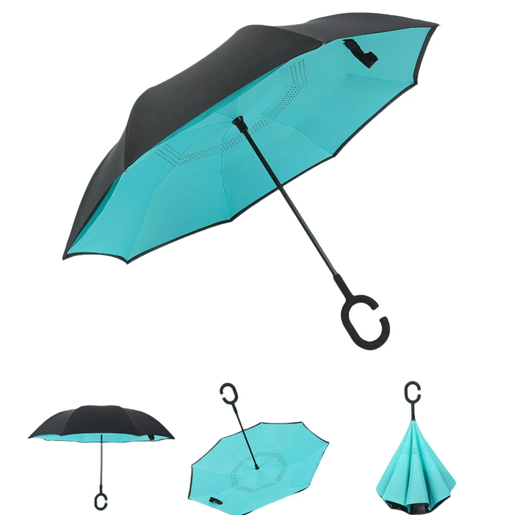 Double Layer Inversion Umbrella With C-Handle 1
