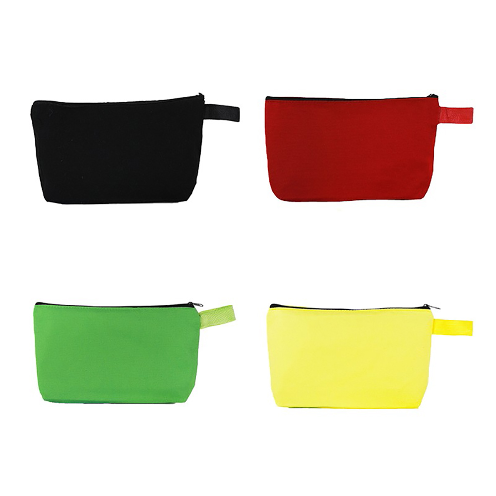 Multipurpose Canvas Color Zippered Pencil Case 2