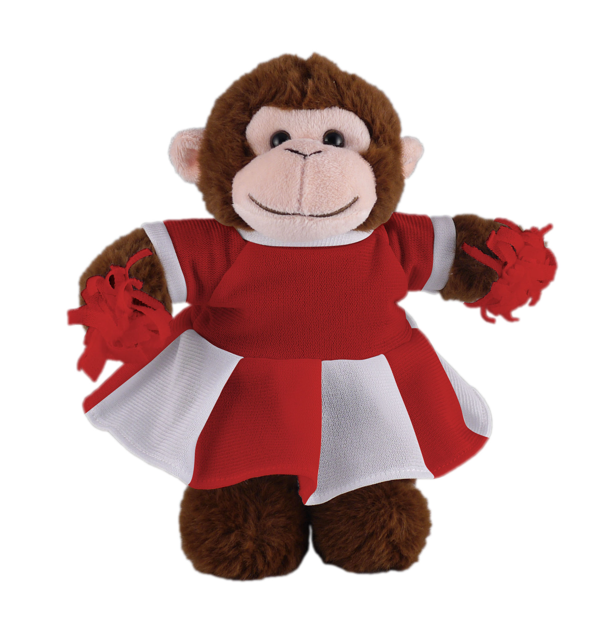 Soft Plush Stuffed Monkey with Cheerleader Outfit 4