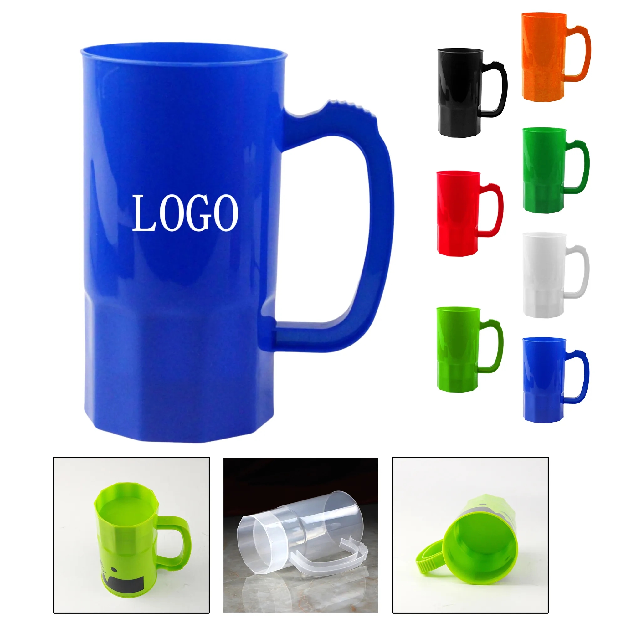 Stackable Plastic Beer Cup 22oz 3
