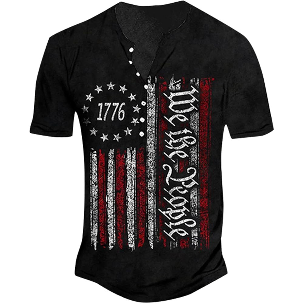 Men's Short Sleeve Henley Shirt 2
