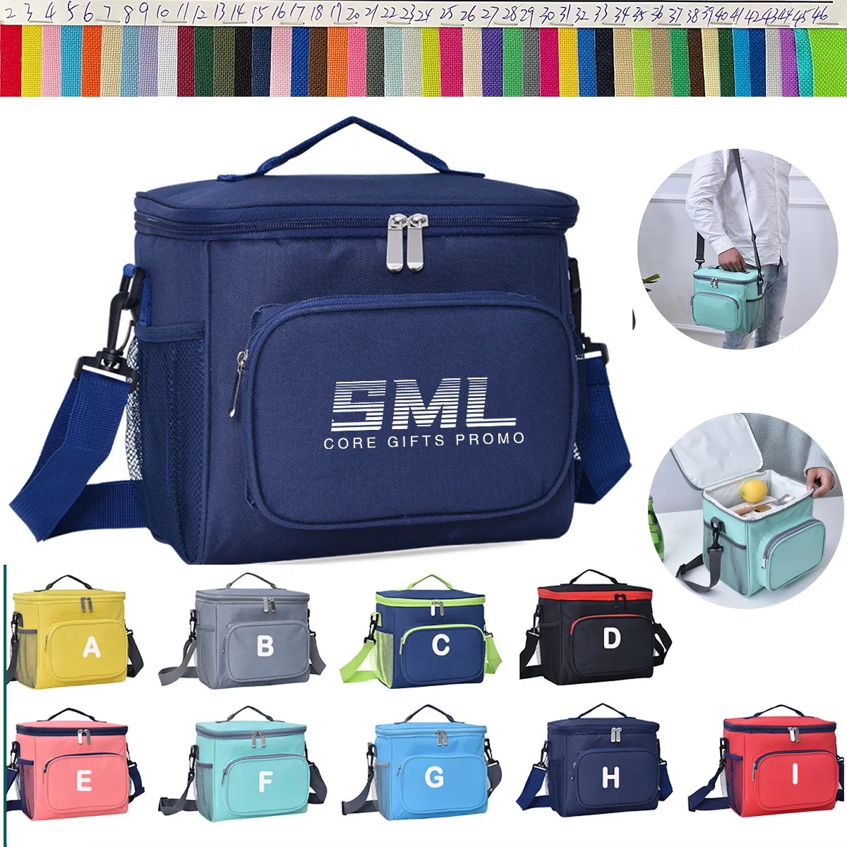 10L Reusable Insulated Cooler Lunch Box Picnic School Bag 1