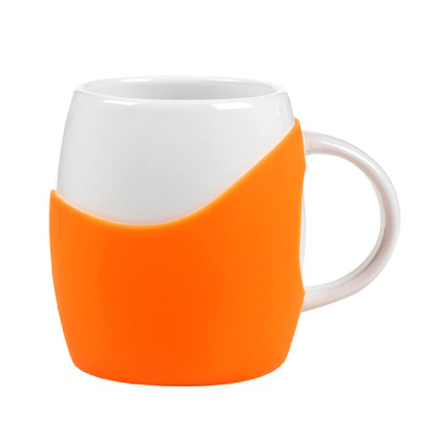 14 oz Rotunda with Silicone Band Mug 8