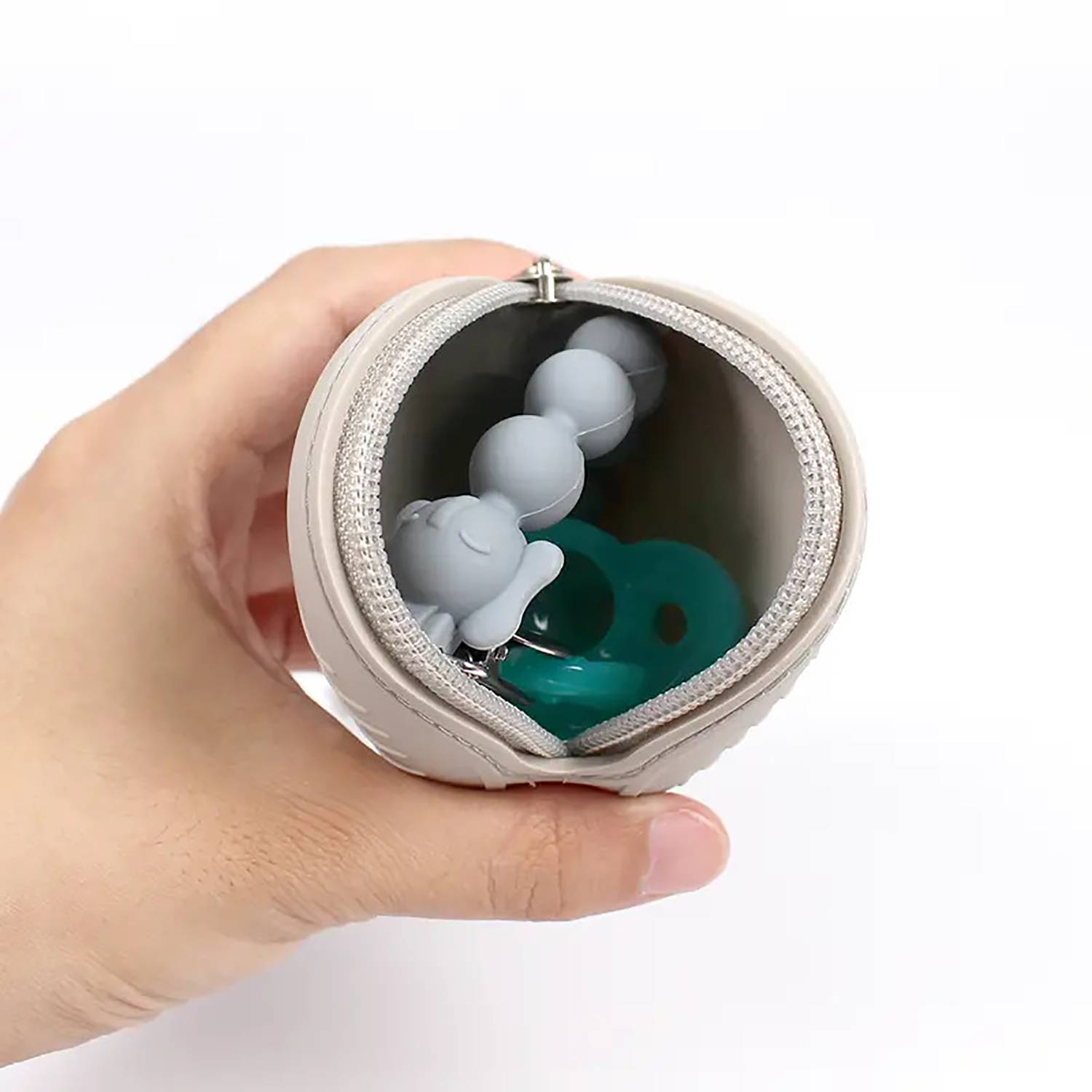 Portable Silicone Pacifier Storage Bag With Zipper 8