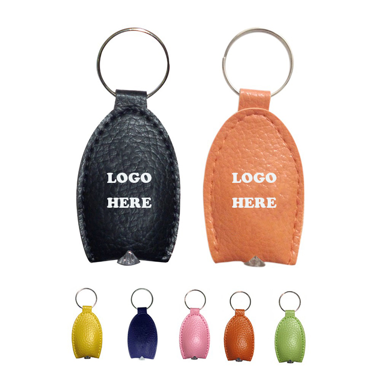 LED leather key ring