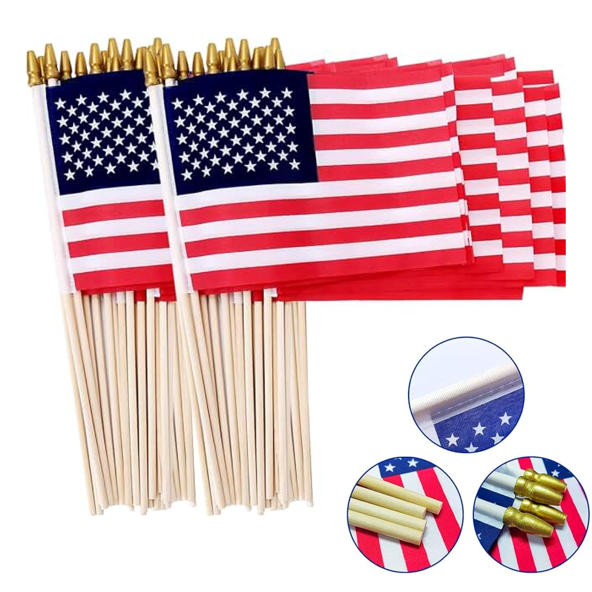 Custom Double-Sided Digital Print Mini Handheld Flag 3