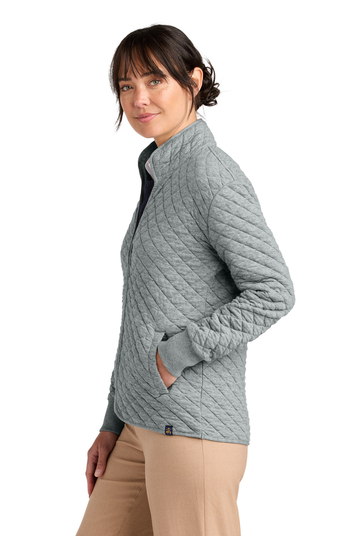 Brooks Brothers Women's Diamond Quilt Full-Zip BB18213 4