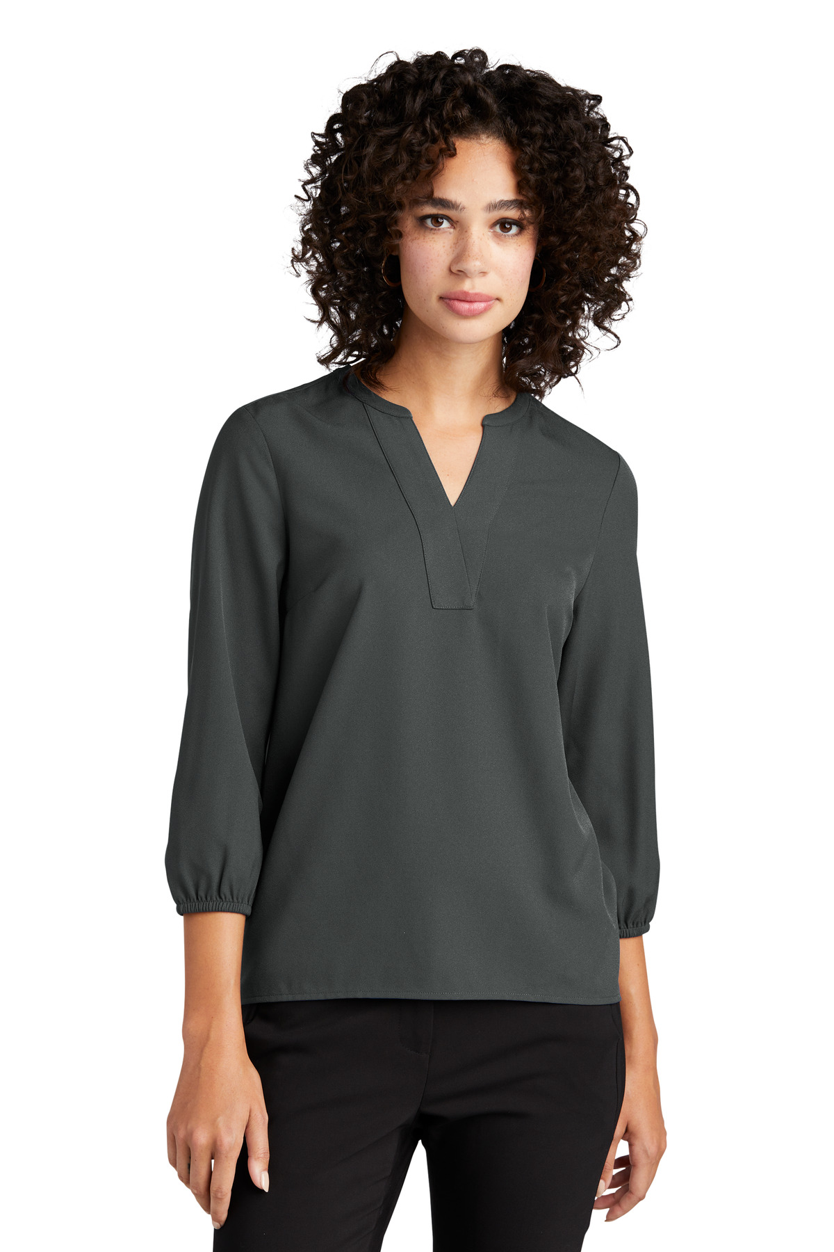 Mercer+Mettle Women's Stretch Crepe 3/4-Sleeve Blouse MM2011 38
