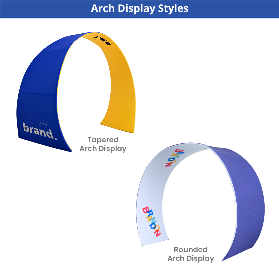 Arch Displays Tapered Shape - Single Sided (Graphic & Hardware Combo) 12