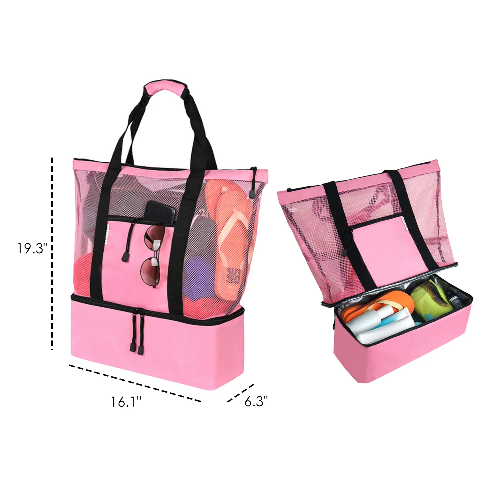 Mesh Beach Bag With Wet Compartment 11
