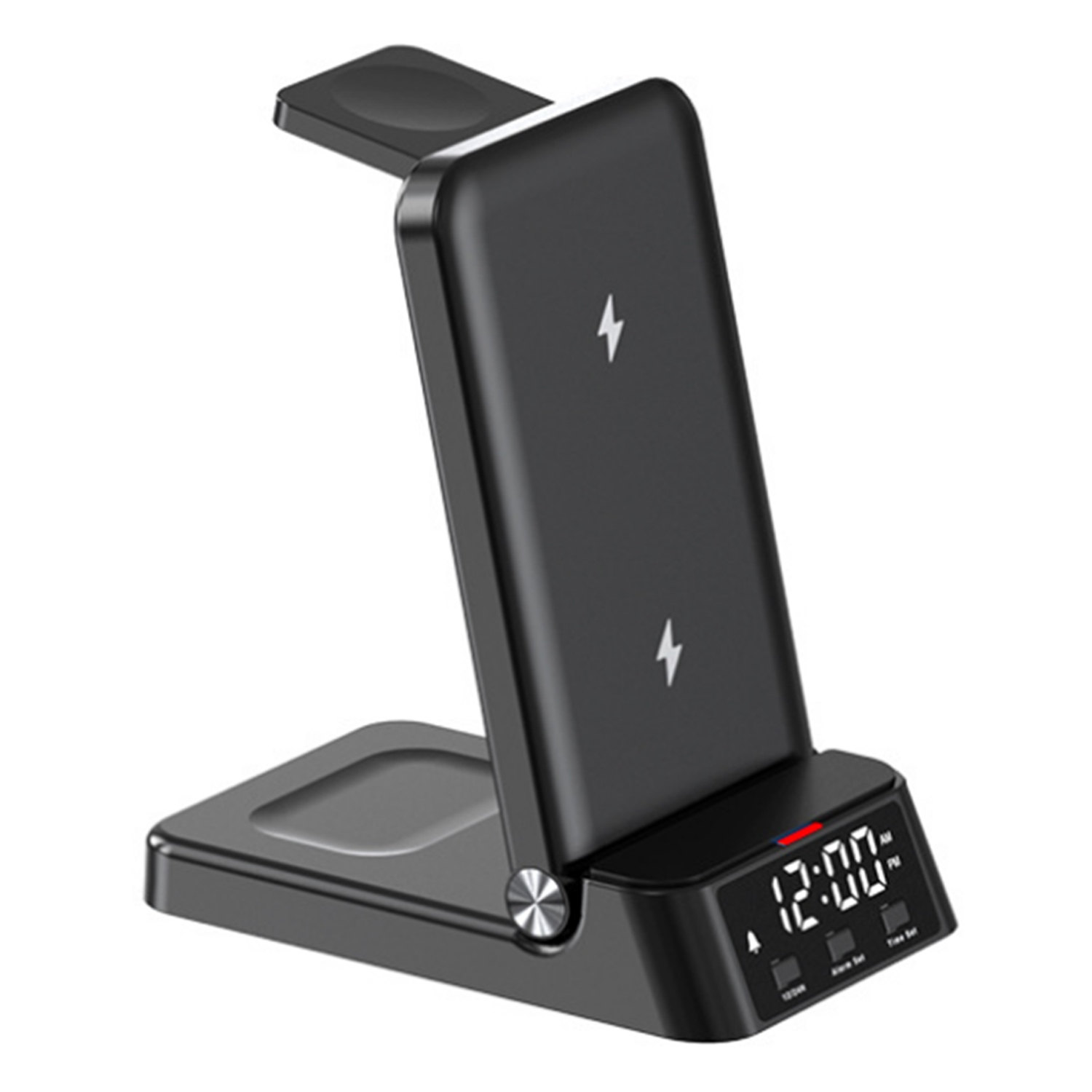 25W 4-IN-1 Foldable Wireless Charging Station with Clock 2