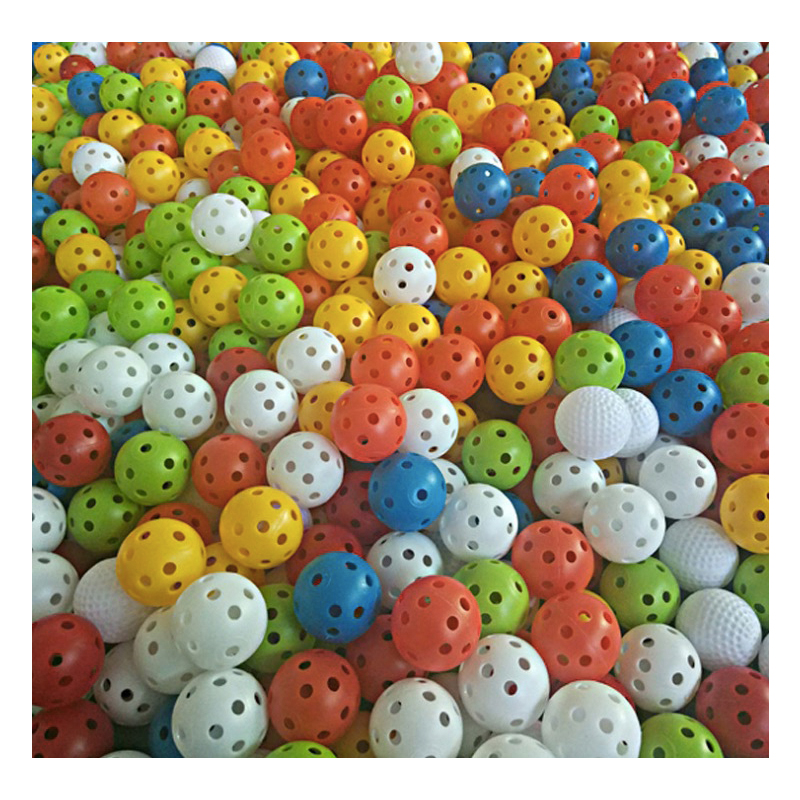 light and suiColorful Plastic Golf Balls Whiffle Airflow Hollow Golf Practice Training Sports Balls