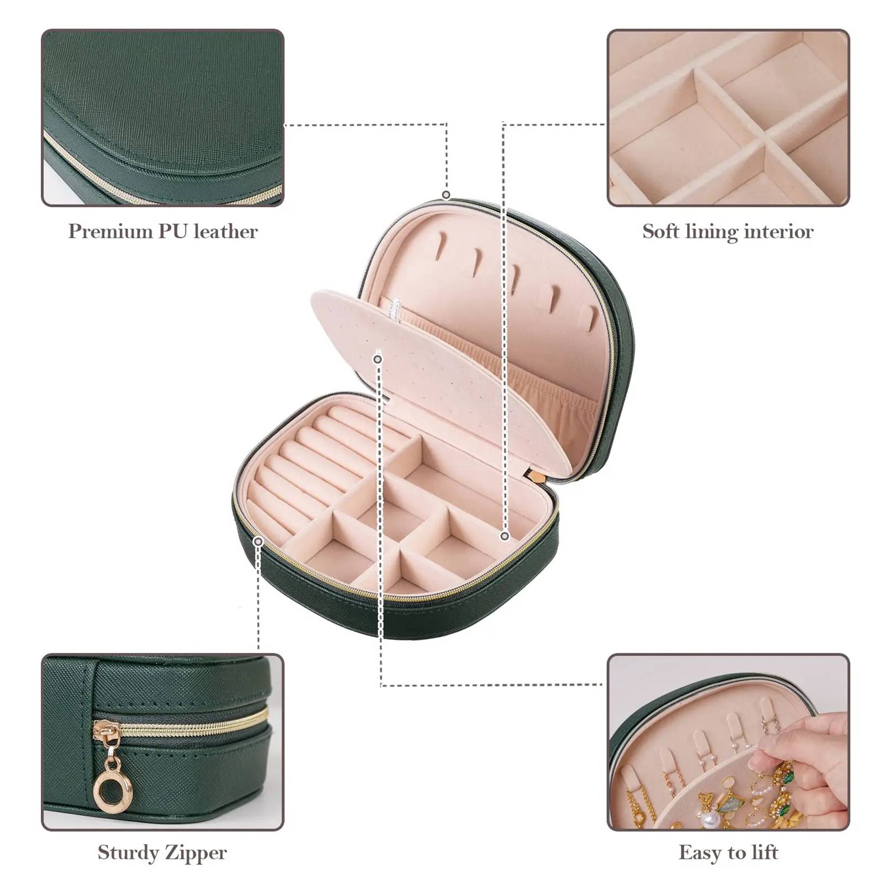 PU Leather Travel Jewellery Box for Women 8