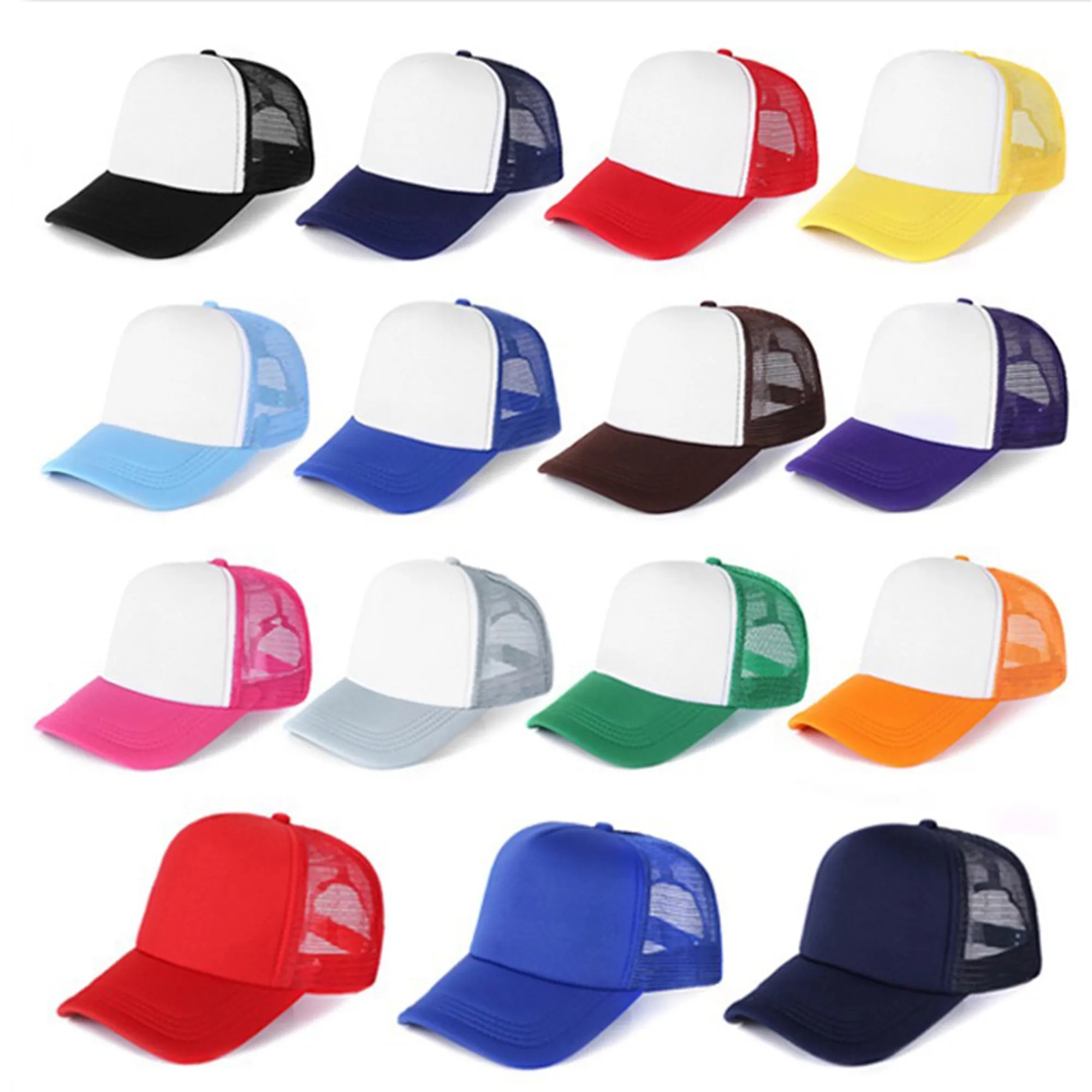 Cotton Baseball Cap With Mesh 1