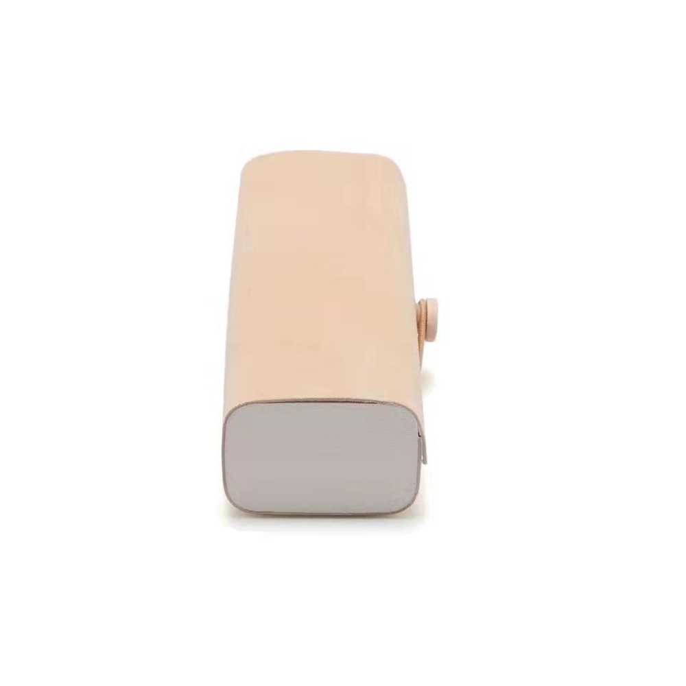 Natural Folding Wood Sunglasses Case With Button 2