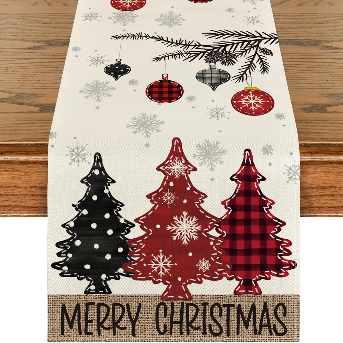 Christmas Trees Merry Xmas Table Runner 4