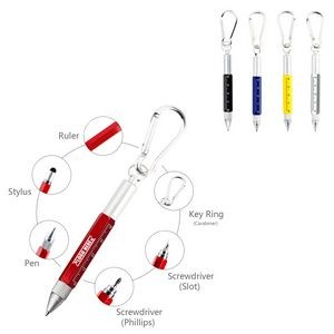 6 In 1 Metal Tool Pen With Carabiner 14