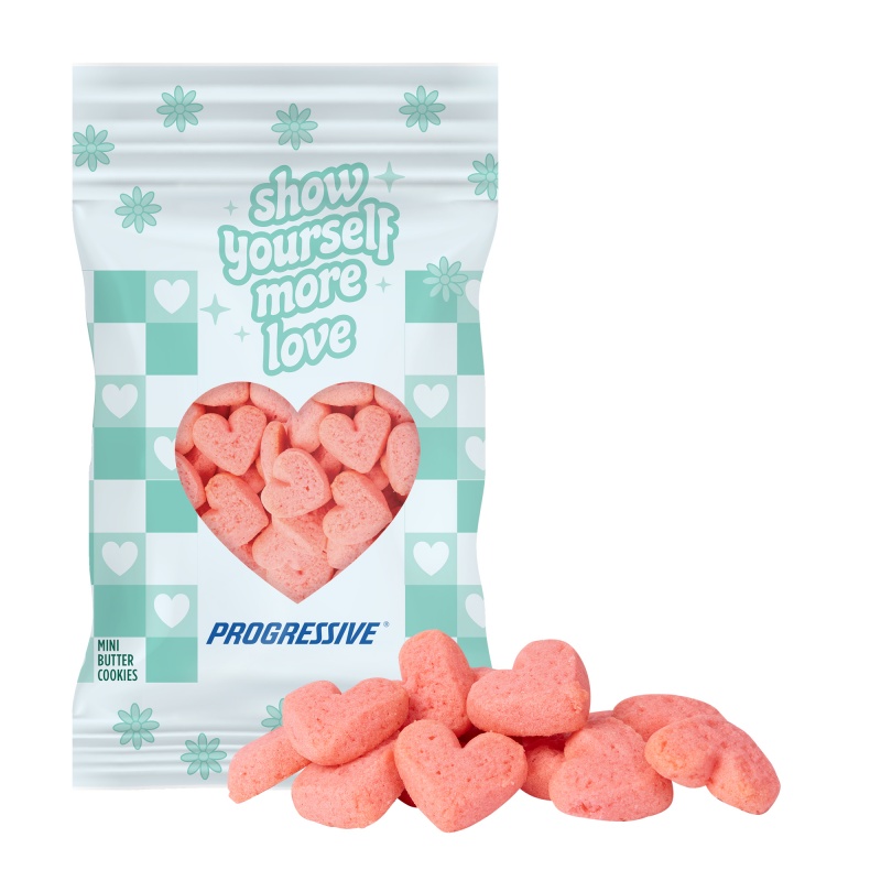 4 oz. Mini Strawberry Heart Cookies Digibag 2