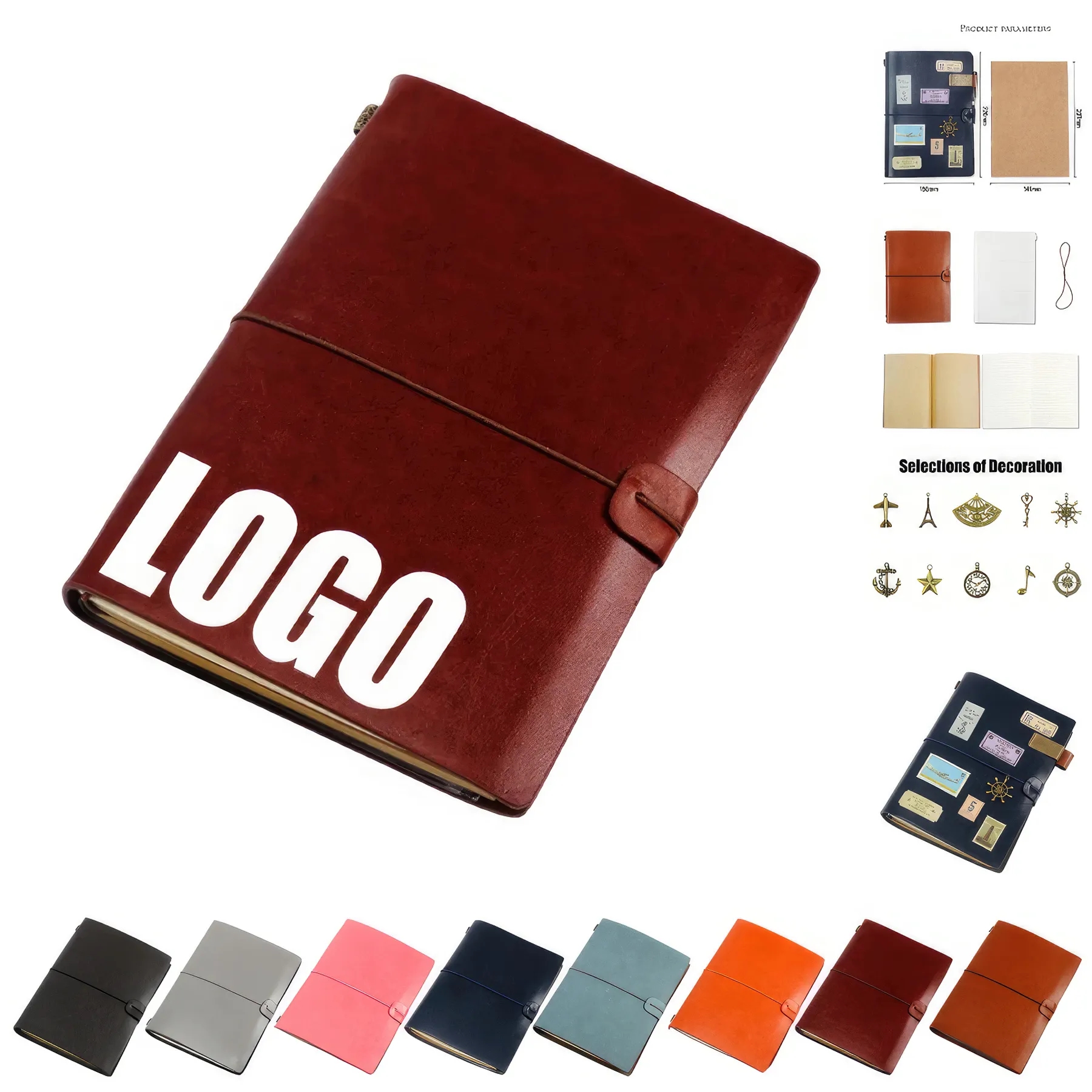 PU Leather A5 Business Travel Journal Pocket Notebook 3
