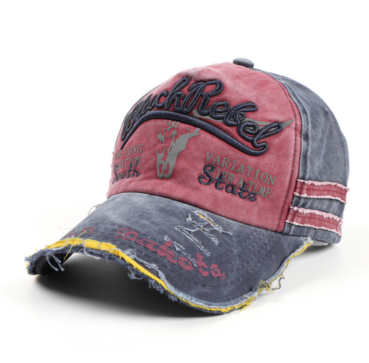 Unisex Washed Patchwork Baseball Cap 3