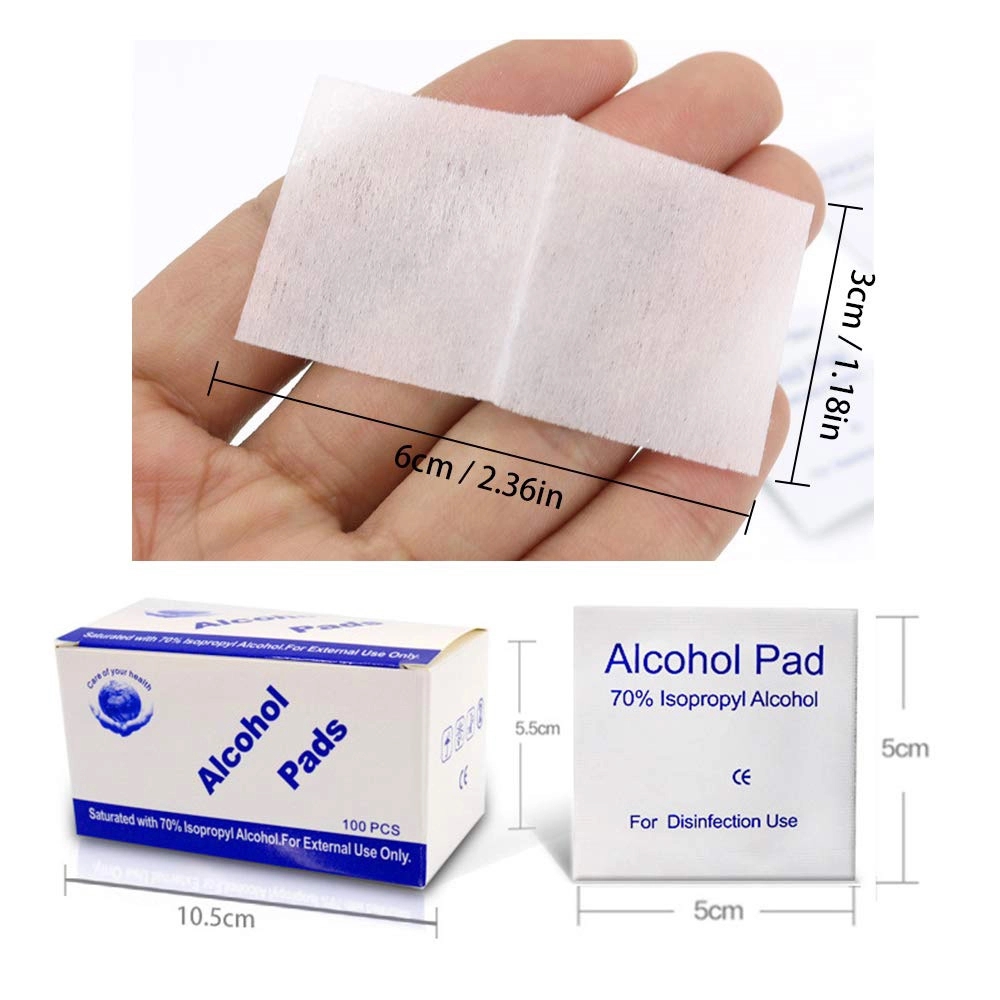 100Pcs/pack Alcohol Prep Pads Wipes 2