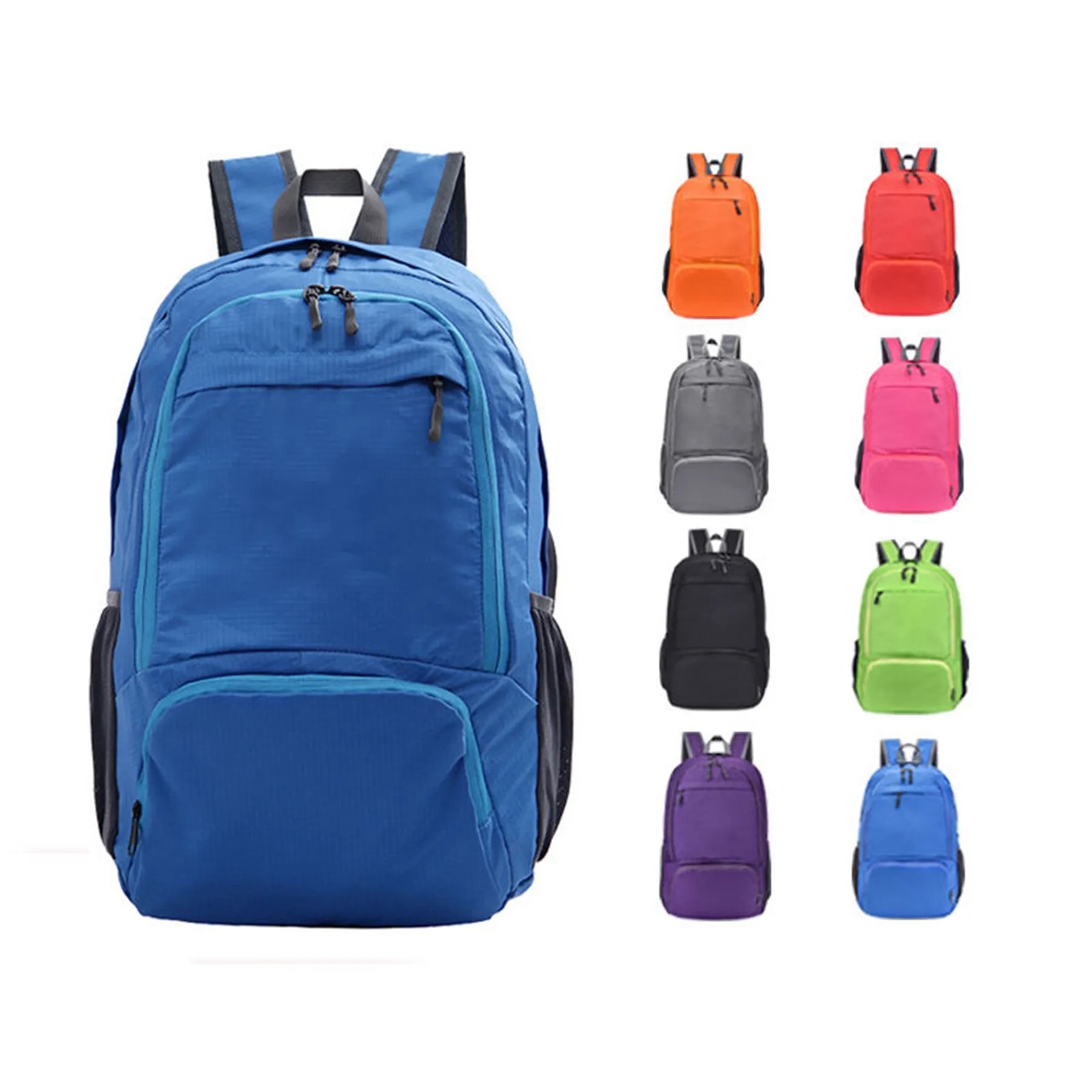 Waterproof Travel Foldable Laptop Backpack with Mesh Pockets 9