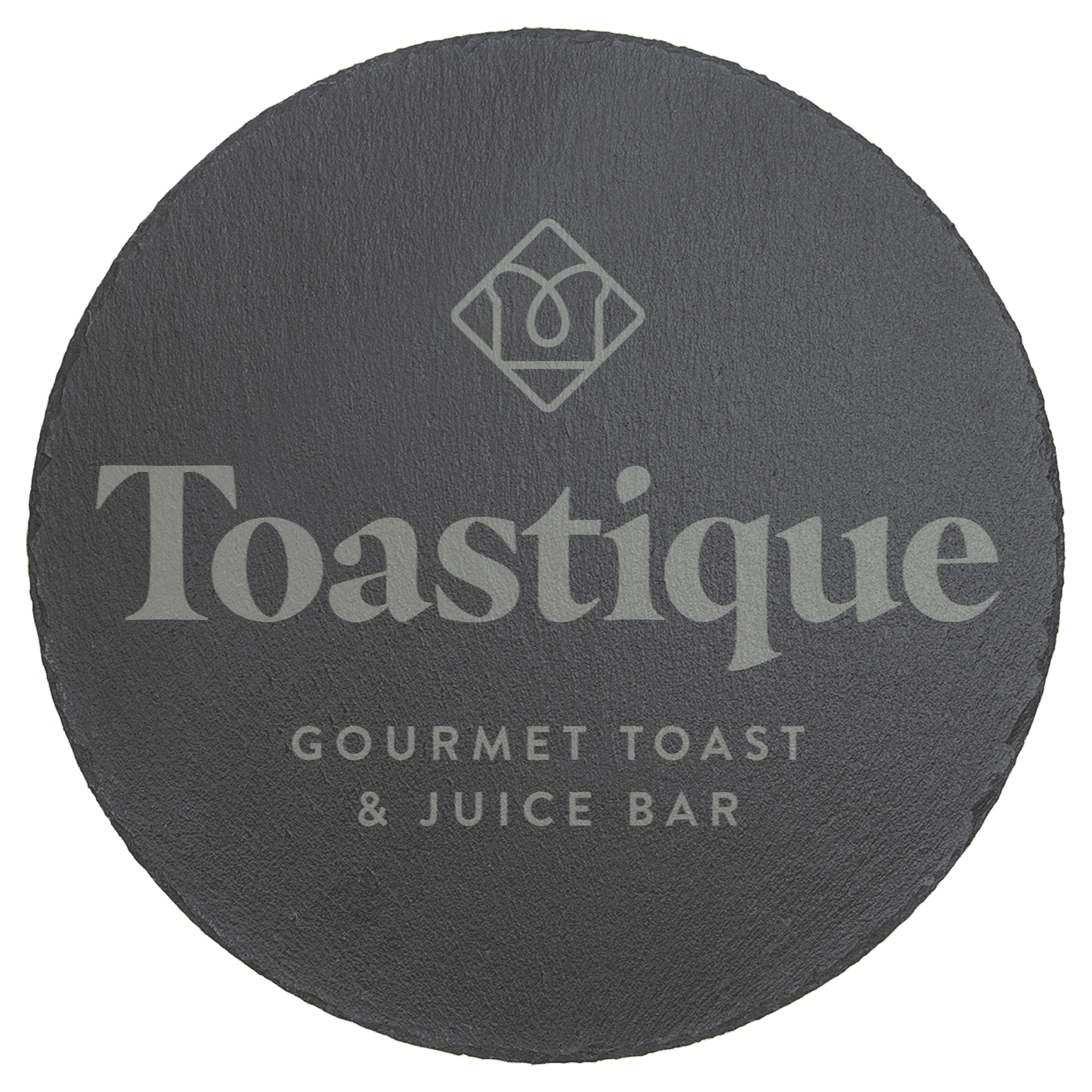 11" Round Slate Decor with Foam Pads