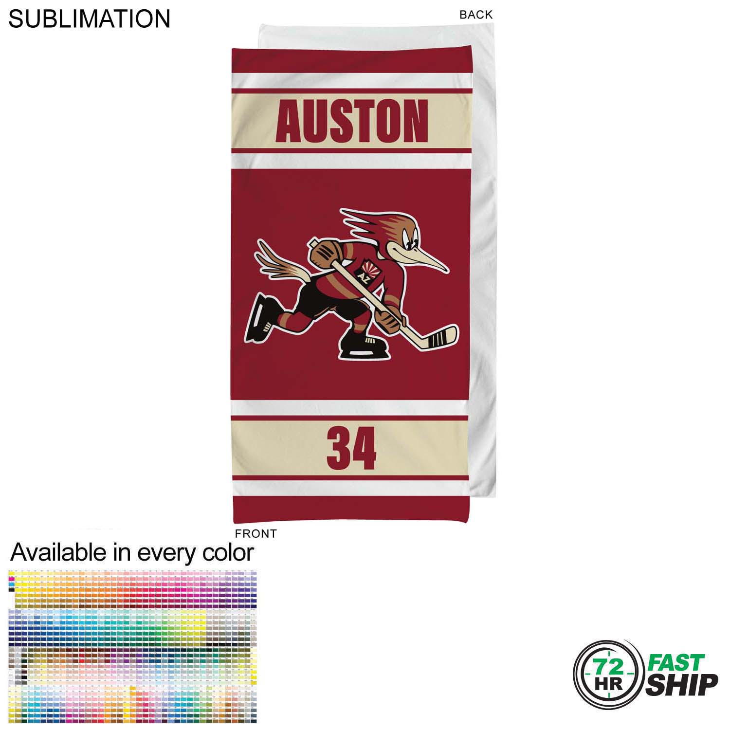 72 Hr Fast Ship - Team Towel in HEAVIER Plush and Soft Velour Terry Cotton Blend, 30x60 7