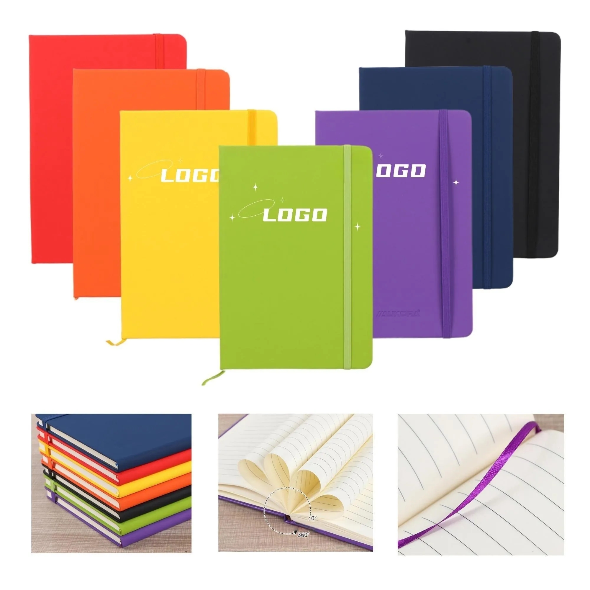 A5 Hardcover PU Business Notebook With Bookmark 1