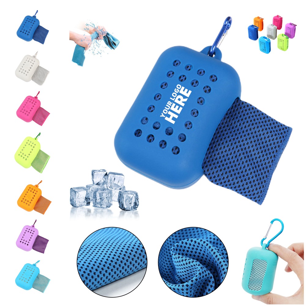 Portable Silicone Case Cooling Towel 2