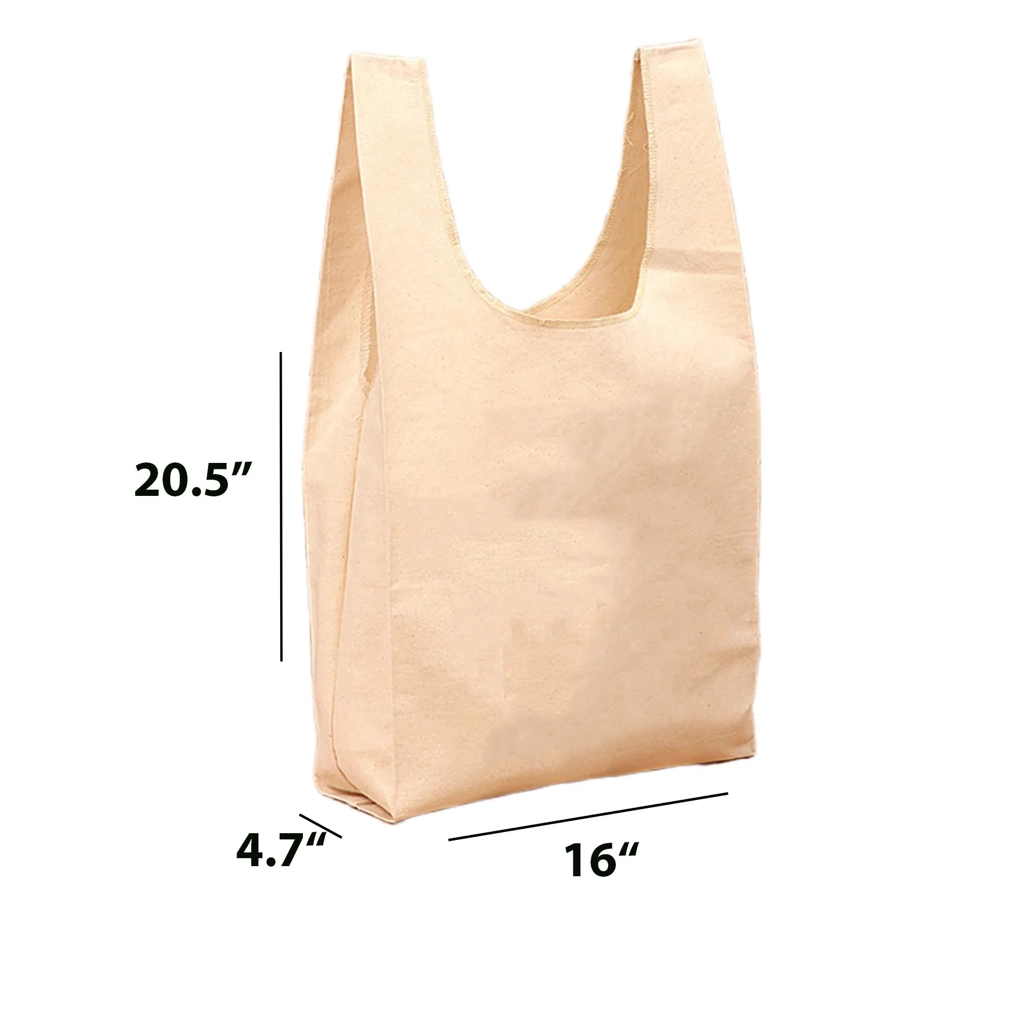 MOQ50 Canvas U-shape Tote Bag, custom tote bag with logo imprint 5