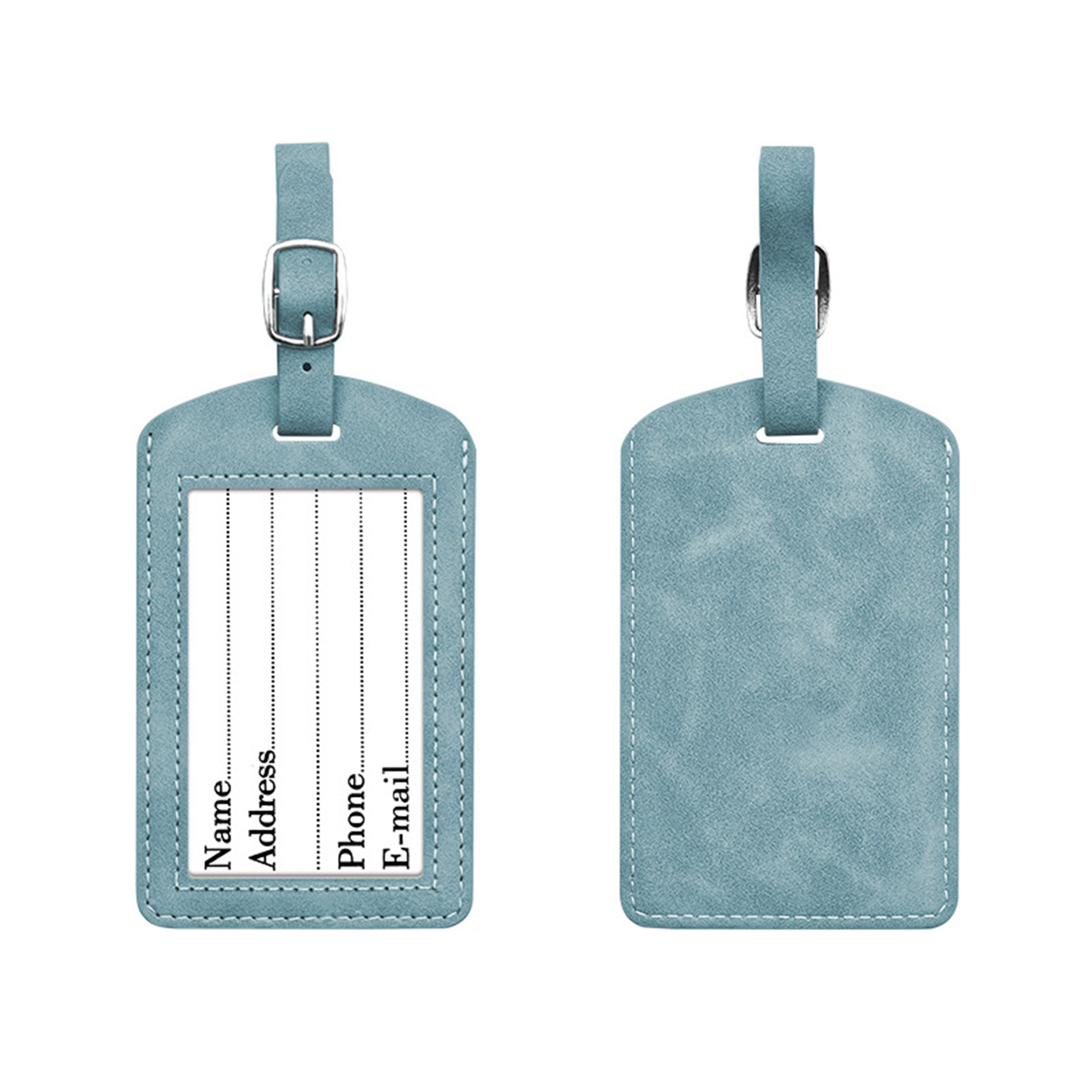 Debossed Premium Letherette Luggage Tag with Visable Window 3