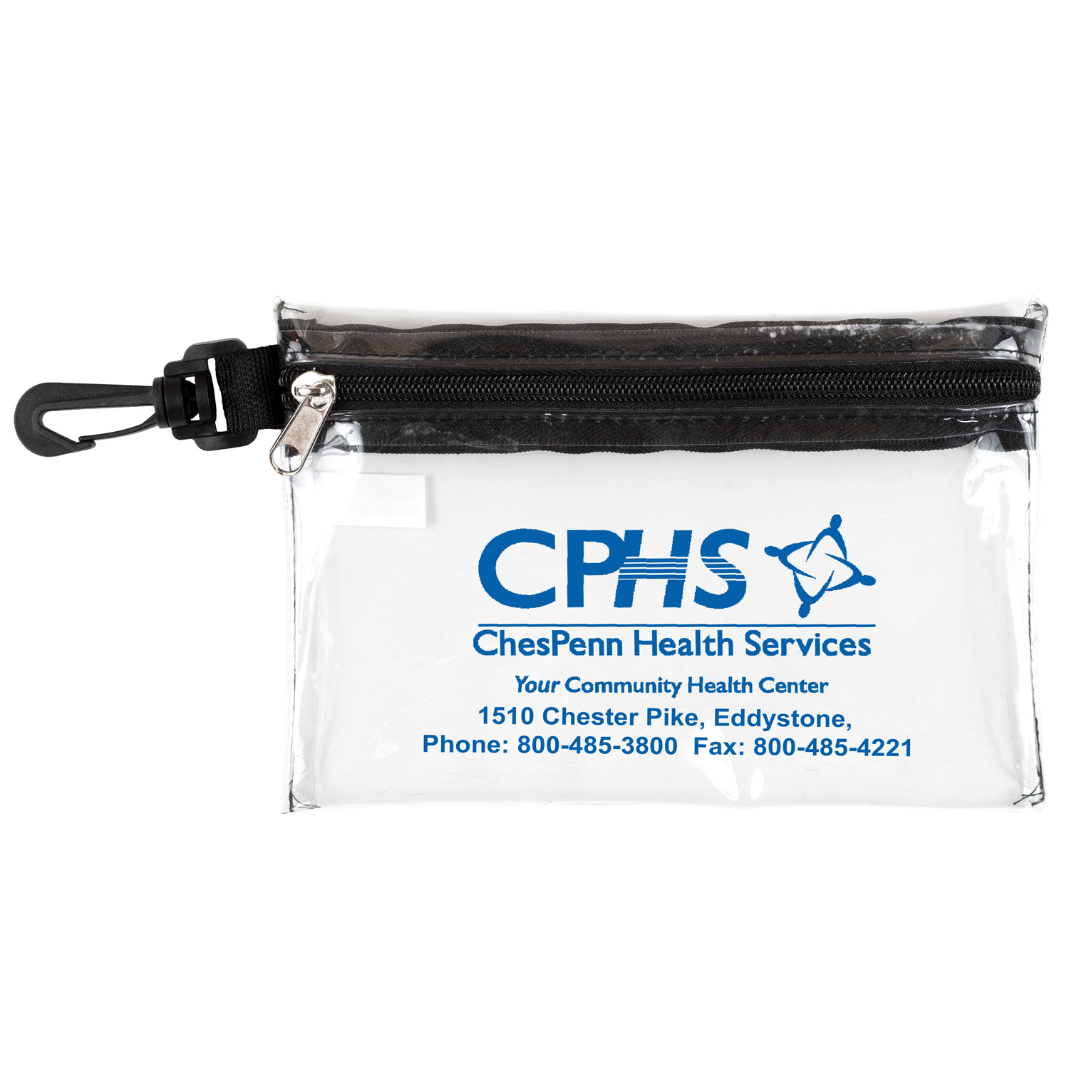 7-1/2" W x 5" H - "Milos" Large Zipper Storage Pouch Bag with Plastic Hook 23