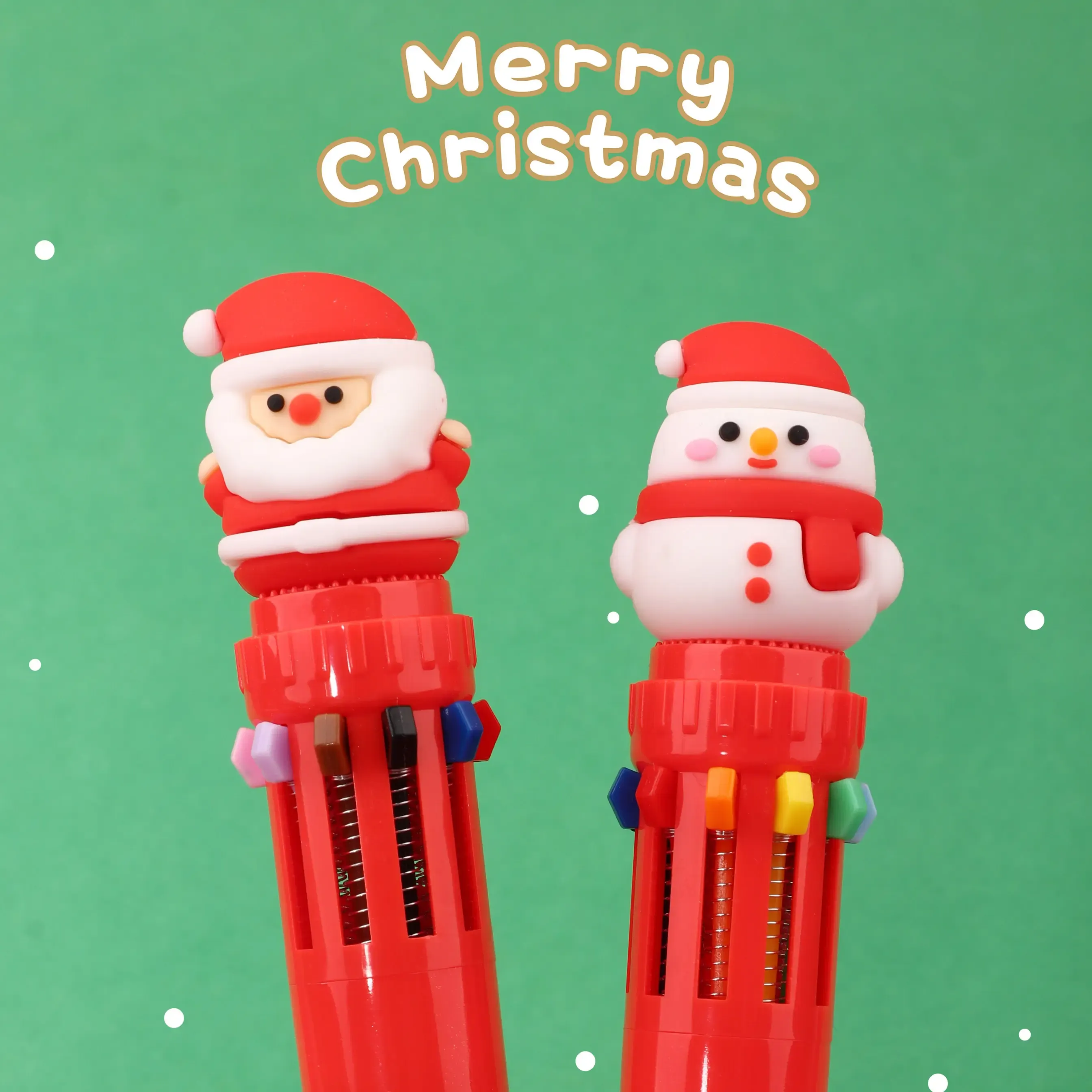 10 Colors Christmas Press Ballpoint Pen 6