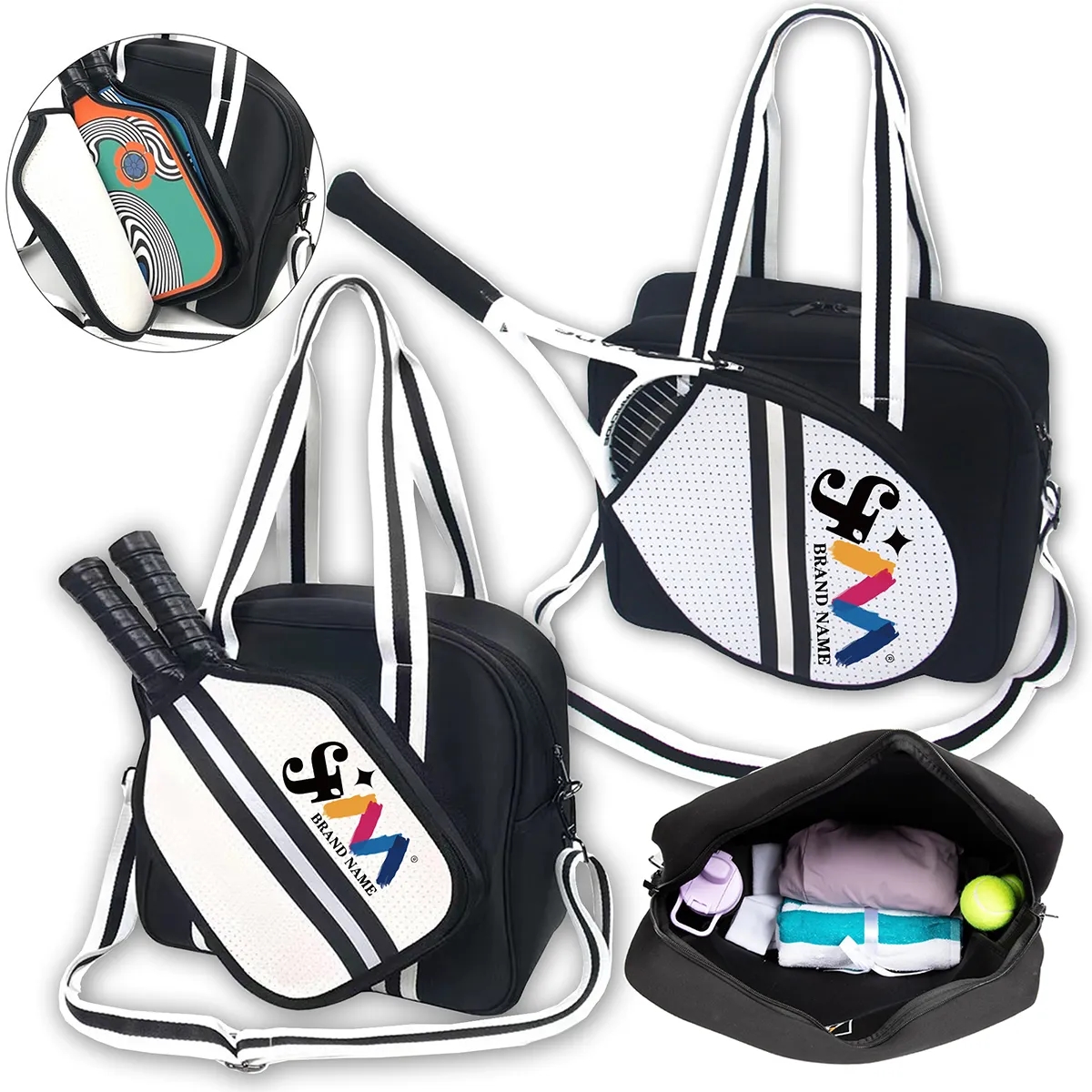 Large Durable Waterproof Nice Pickleball Backpack Tennis Bag 4
