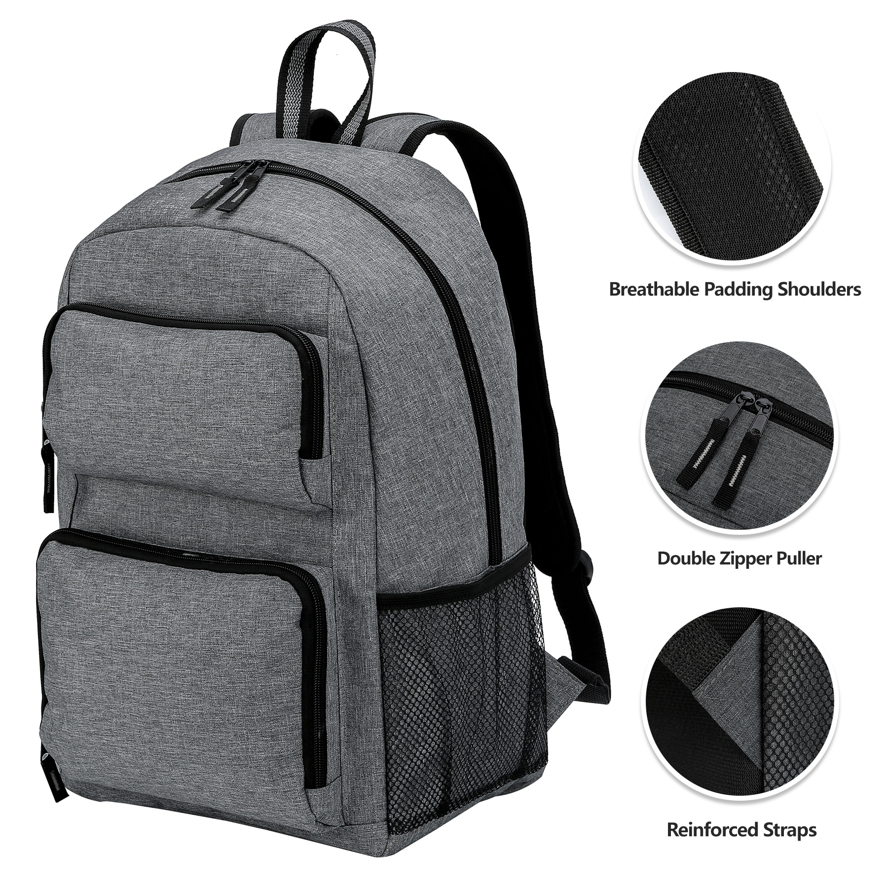 Graphite 15.6" Computer Backpack W Pockets 8